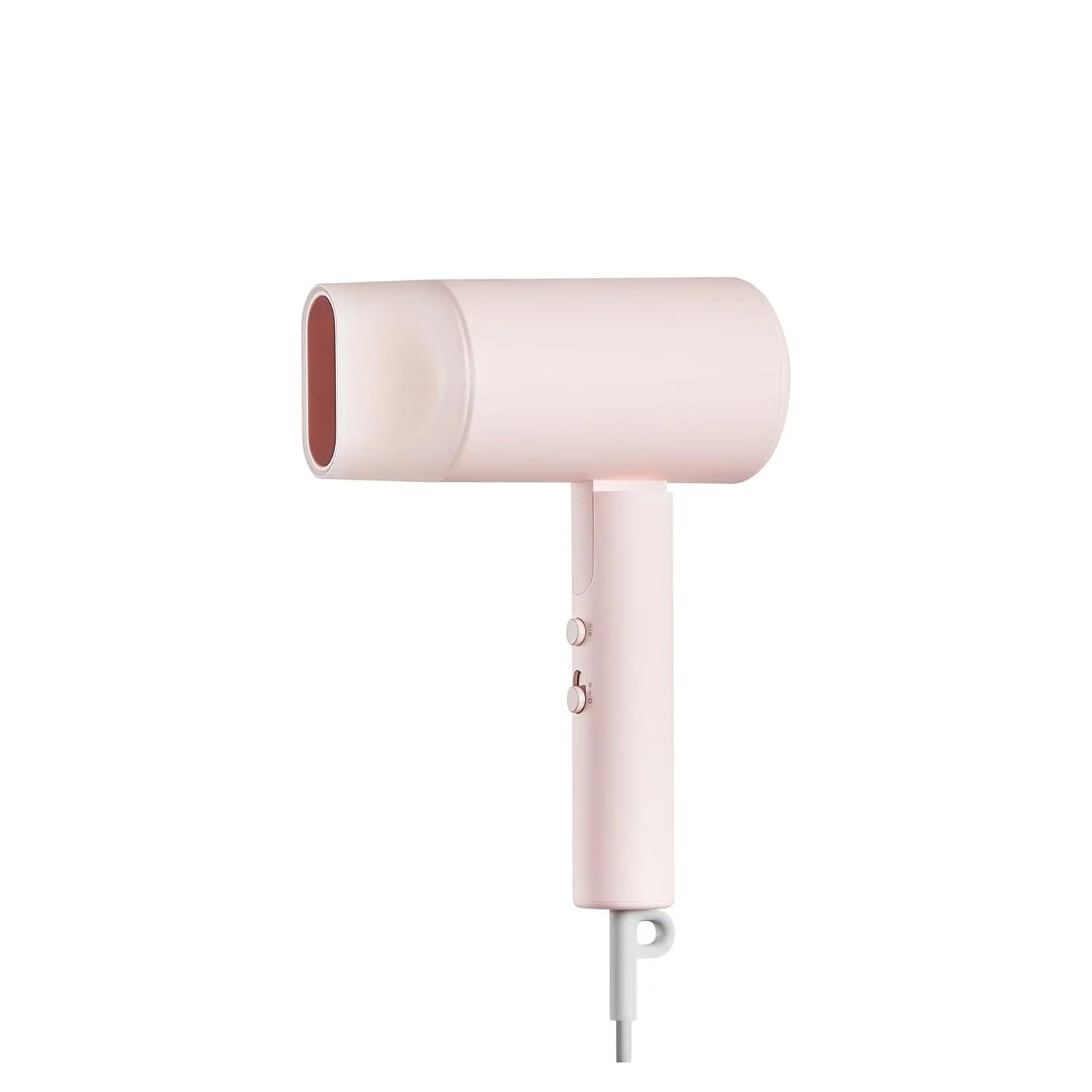 This is a compact and foldable pink Xiaomi H101 hair dryer featuring multiple airflow modes, 50 million negative ions for healthy hair, and dual overheat protection.