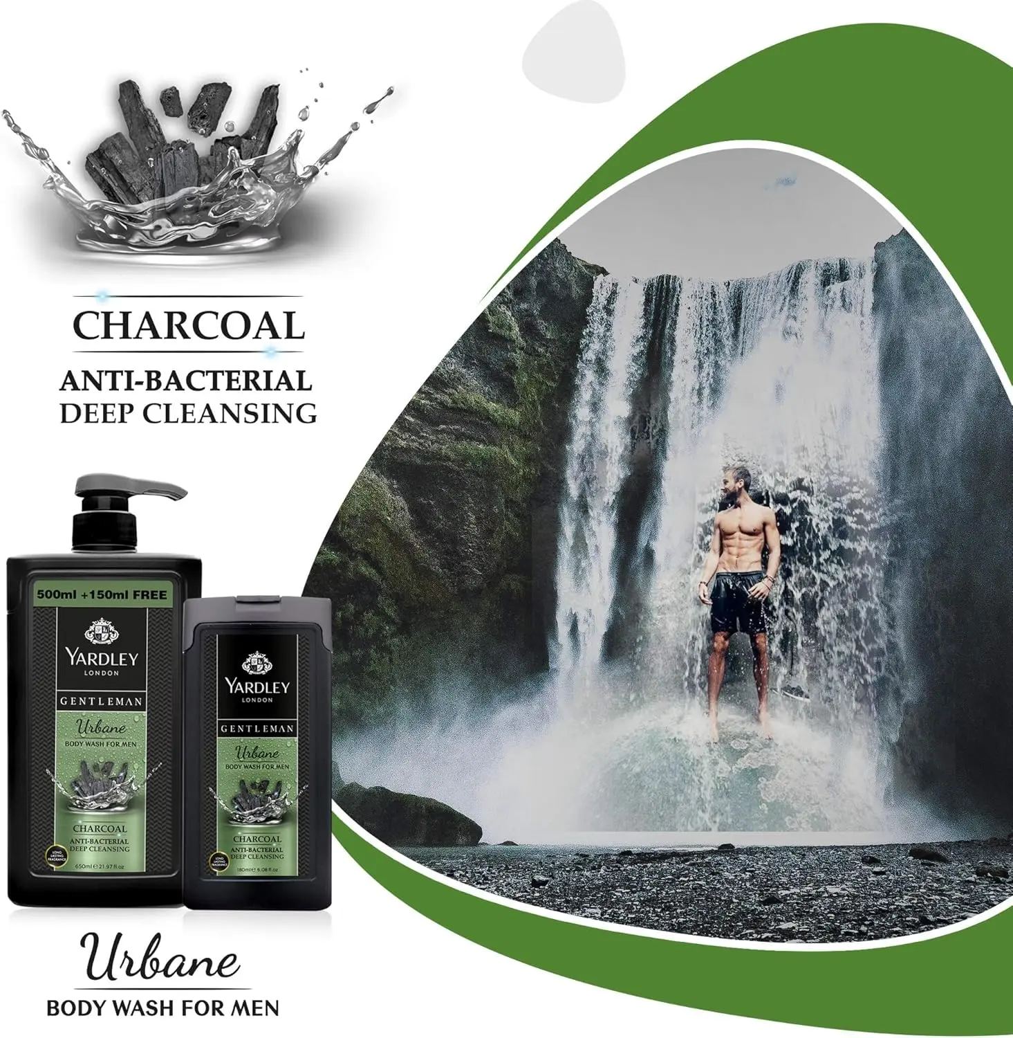 This pack of three Yardley Gentleman body washes provides a deep cleanse with antibacterial properties, featuring Classic and Legacy scents for a refreshed and revitalized skin.