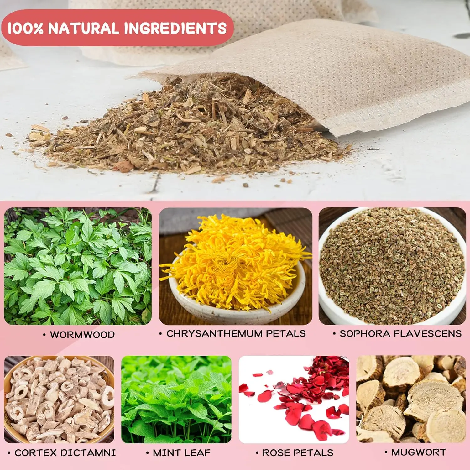 Organic yoni steam herbs provide feminine cleansing, postpartum care, and pH balance with a blend of natural herbs in convenient individual bags.