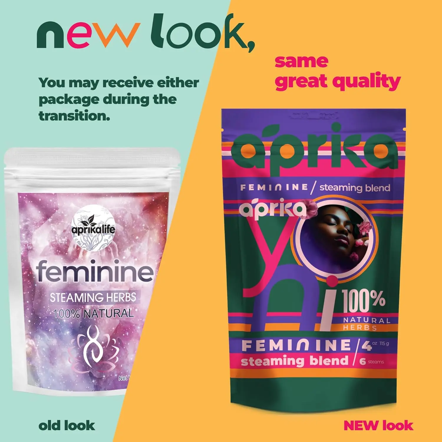 Aprikalife Yoni Steaming Herbs kit with 17 natural healing herbs for feminine cleansing, tightening, soothing, and rejuvenation, offering a chemical-free v steam experience.