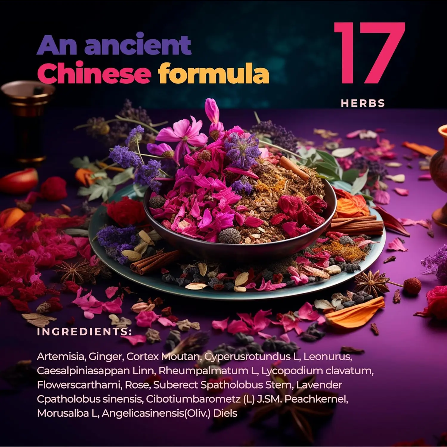 Aprikalife Yoni Steaming Herbs kit with 17 natural healing herbs for feminine cleansing, tightening, soothing, and rejuvenation, offering a chemical-free v steam experience.