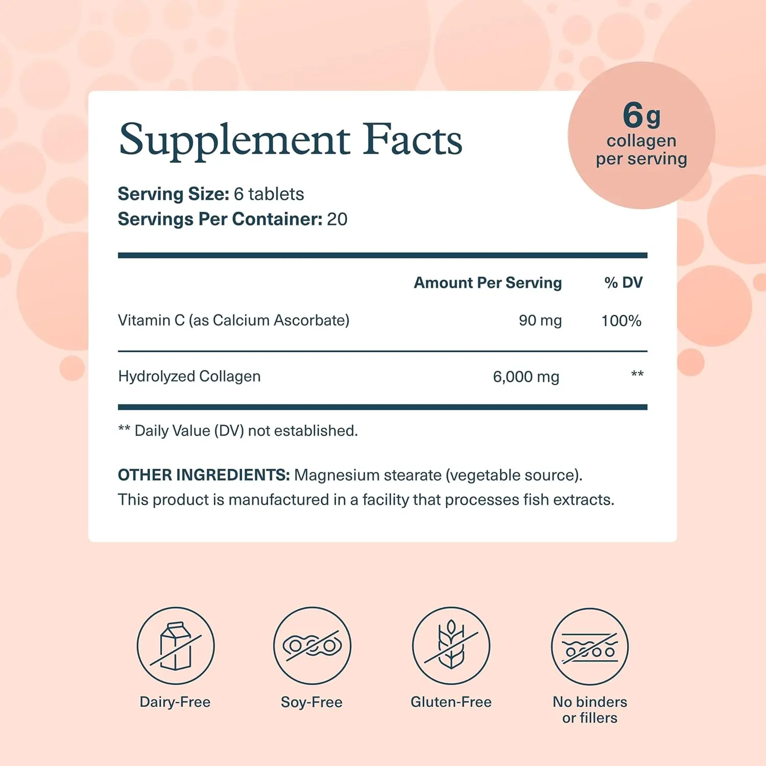 Youtheory Advanced Collagen supplement with 6000mg of hydrolyzed collagen peptides and vitamin C, supporting healthy aging, hair, skin, and nails for both women and men.