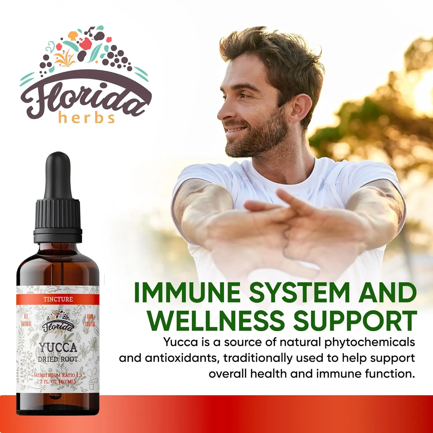 This is a two-ounce bottle of yucca tincture organic extract, a gluten-free herbal supplement made with yucca glauca dried root in cold-pressed vegetable glycerin.