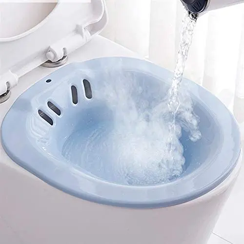 Zabb sitz bath by Rondeyvoo Eurasia, a toilet seat designed for hemorrhoid treatment, postpartum care, and anal/vaginal cleansing.