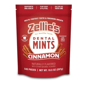 Zellies cinnamon breath mints made with 100% xylitol are a delicious and effortless way to support your oral health on the go while keeping your breath fresh.